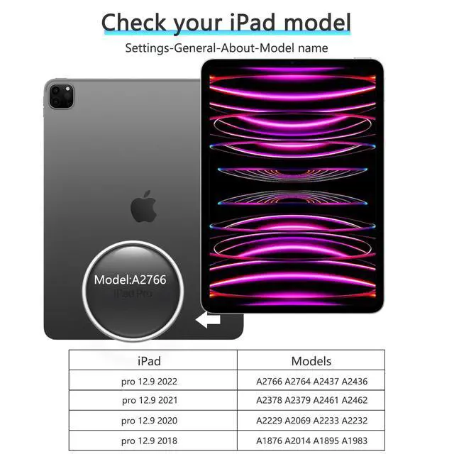 Alt view image 2 of 5 - OMOTON 2 Pack Privacy Screen Protector for iPad Pro 12.9 inch 6th/5th/4th/3rd Generation2022/2021/2020/2018, Anti-Spy Tempered Glass with Easy Installation Tray, Case Friendly/Apple Pencil Support