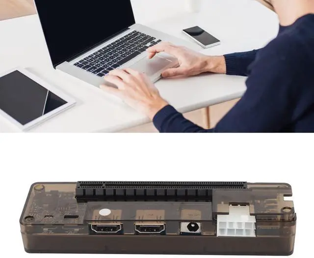 Alt view image 4 of 5 - Laptop External Independent Video Card Dock, 6Pin Interface Output PCI E3.0 Laptop External GPU Graphics Card Base, TD