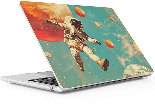 Main image of Lepeoac for MacBook Air 15 inch Case 2023 2024 2025 Release A3241 M4 A3114 M3 A2941 M2 with Liquid Retina Display & Touch ID, Hard Shell with Screen Protector & Webcam Cover, Astronaut Floating