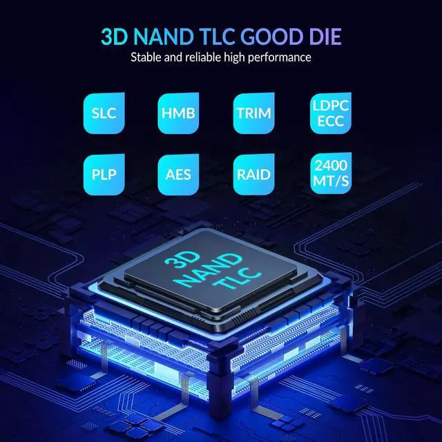 Alt view image 5 of 5 - GiGimundo GS5 1TB TLC PCIe Gen4x4 NVMe SSD for PS5 - Blast Through Load Times with 5000MB/s Speed with Heatsink, Up to 7450MB/s for Desktop PC