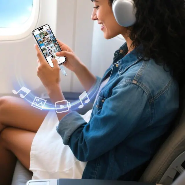 Alt view image 2 of 5 - Apple MFi Certified Photo Stick 512GB - Flash Drive for iPhone, iPad & Computer - Picture Keeper Portable Hard Drive - Grey