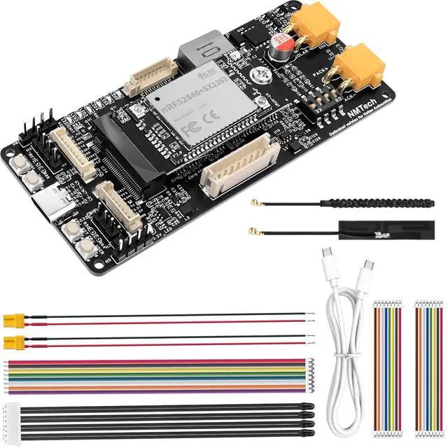 Main image of YELUFT MeshSolar Lithium Ion BMS BLE/LoRa Connectivity Dev Board, nRF52840 MCU SX1262 LoRa Chip Supports Bluetooth & 915MHz LoRa Compatible with Meshtastic
