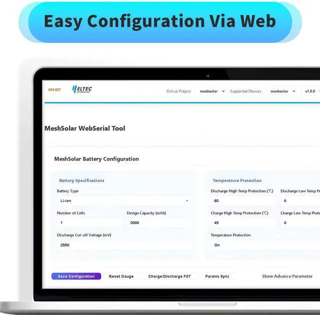 Alt view image 4 of 5 - YELUFT MeshSolar Lithium Ion BMS BLE/LoRa Connectivity Dev Board, nRF52840 MCU SX1262 LoRa Chip Supports Bluetooth & 915MHz LoRa Compatible with Meshtastic