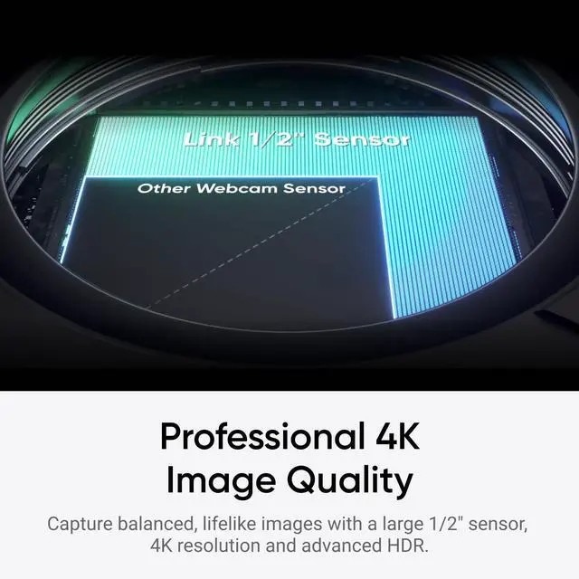 Alt view image 2 of 5 - Insta360 Link 2 White - PTZ 4K Webcam for PC/Mac, 1/2" Sensor, AI Tracking, HDR, AI Noise-Canceling Mic, Gesture Control for Streaming, Video Calls, Gaming, Works with Zoom, Teams, Twitch & More