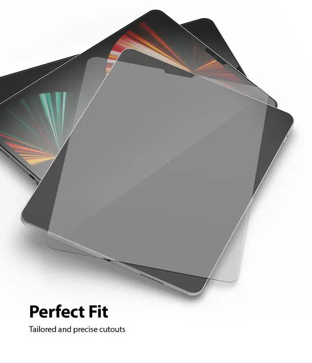 Alt view image 3 of 5 - Ringke Invisible Defender Glass [Multi-Layer Protection] Compatible with iPad Pro 12.9 Screen Protector (6th Generation 2022, 5th 2021, 4th 2020, 3rd 2018) Full-Coverage Premium Tempered Glass