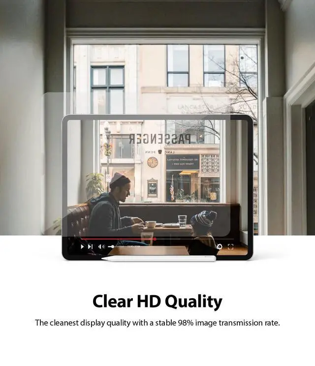 Alt view image 4 of 5 - Ringke Invisible Defender Glass [Multi-Layer Protection] Compatible with iPad Pro 12.9 Screen Protector (6th Generation 2022, 5th 2021, 4th 2020, 3rd 2018) Full-Coverage Premium Tempered Glass