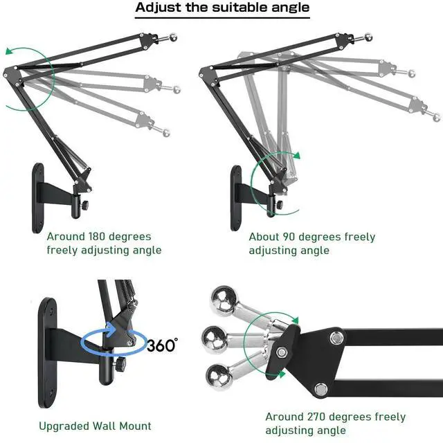 Alt view image 5 of 5 - AceTaken Brio-101 Webcam Magnetic Wall Mount Holder Stand for Logitech Brio 100, Brio 300 301,Brio 500 501,C270,C310 webcams