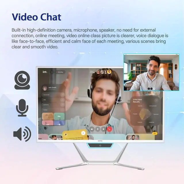 Alt view image 5 of 5 - suevery All-in-One PC 24 AIO Desktop Computer AMD Ryzen5 512G SSD DDR4 16G RAM 1080P Gaming PC 23.8" FHD Business AIO Display for Home Office with Wired Keyboard & Mouse