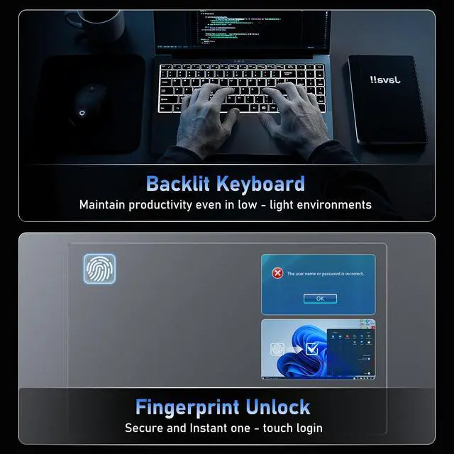 Alt view image 5 of 5 - MITUNTUN Gaming Laptop Computer, 15.6 Inch Lap Top PC Win 11 Pro 2025i9-11900H Processor(up to 4.9Ghz), 32GB RAM 1TB SSD, 1920 * 1080 IPS Display, Backlit Keyboard, 5000mAh Battery, WiFi 6, BT5.2