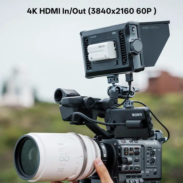 Alt view image 4 of 5 - VILTROX DC-A1 2800nit Video Field Monitor, 7 Inch Touchscreen 60Hz 4K Camera External Monitor with Cooling Fans, 1920x1080 DSLR Monitor 4K HDMI in/Out, 170° Wide Angle