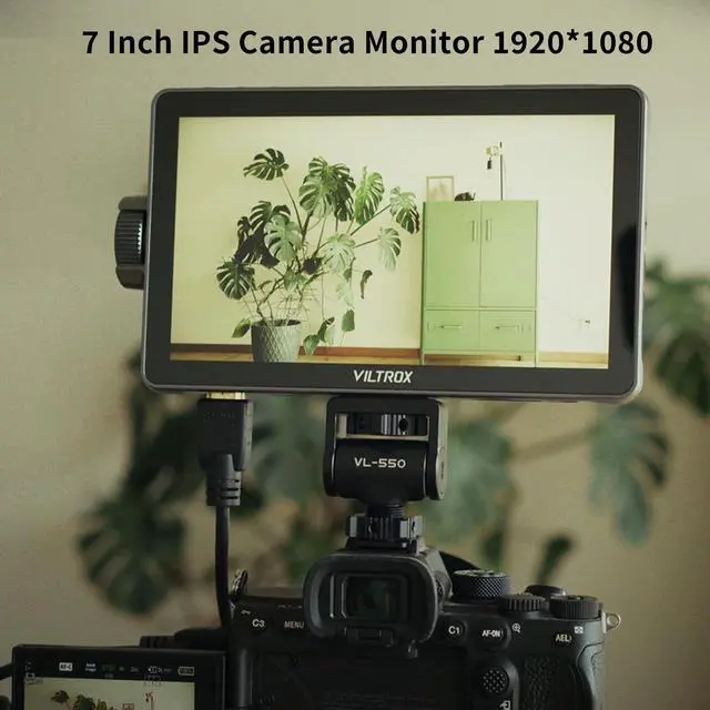 Alt view image 3 of 5 - VILTROX DC-A1 2800nit Video Field Monitor, 7 Inch Touchscreen 60Hz 4K Camera External Monitor with Cooling Fans, 1920x1080 DSLR Monitor 4K HDMI in/Out, 170° Wide Angle