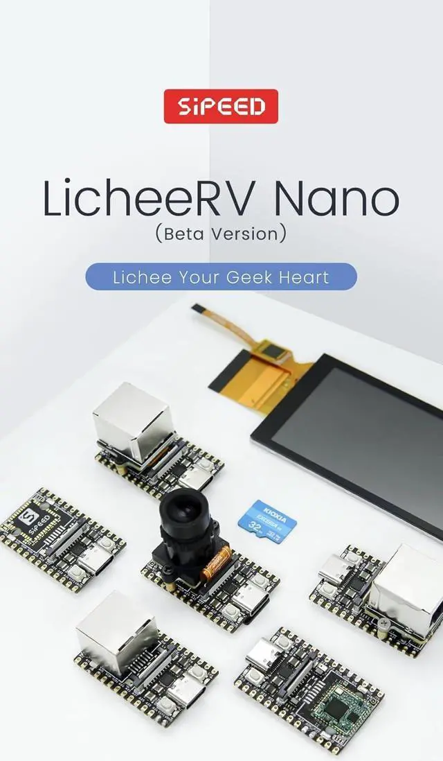 Alt view image 3 of 5 - WayPonDEV LicheeRV Nano RISC-V Development Board, WiFi 6 Ethernet AI Vision RISCV Sensor, 1TOPS NPU 1GHz RISC-V C906 CPU, 2Gbit DDR3 RAM 100M RJ45 Port, Support Linux Debian (LicheeRV-Nano-E 2pcs)