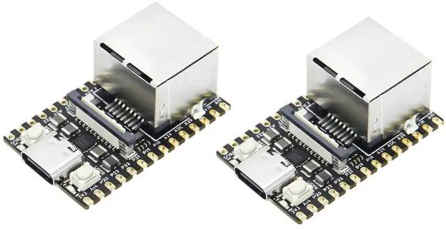 Main image of WayPonDEV LicheeRV Nano RISC-V Development Board, WiFi 6 Ethernet AI Vision RISCV Sensor, 1TOPS NPU 1GHz RISC-V C906 CPU, 2Gbit DDR3 RAM 100M RJ45 Port, Support Linux Debian (LicheeRV-Nano-E 2pcs)