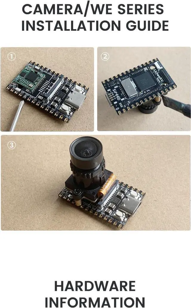 Alt view image 5 of 5 - WayPonDEV LicheeRV Nano RISC-V Development Board, WiFi 6 Ethernet AI Vision RISCV Sensor, 1TOPS NPU 1GHz RISC-V C906 CPU, 2Gbit DDR3 RAM 100M RJ45 Port, Support Linux Debian (LicheeRV-Nano-E 2pcs)