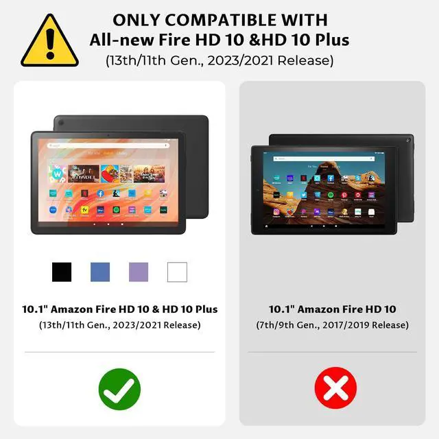 Alt view image 2 of 5 - VORI Case for All-New Amazon Kindle Fire HD 10 Tablet (13th/11th Generation 2023/2021 Release) and Fire HD 10 Plus - Slim Folding Stand Folio Cover with Auto Wake/Sleep & Hand Strap, Dreamy Marble