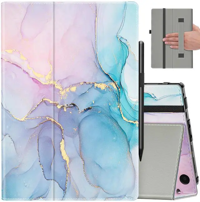 Main image of VORI Case for All-New Amazon Kindle Fire HD 10 Tablet (13th/11th Generation 2023/2021 Release) and Fire HD 10 Plus - Slim Folding Stand Folio Cover with Auto Wake/Sleep & Hand Strap, Dreamy Marble