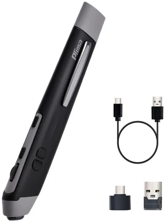 Main image of Plima Patent, Intuitive Pen-tip Press-Down Function Equivalent to The Left Mouse Button,Pocket Ergonomic Dual Mode 2.4+BT Pen Mouse 2.0 Vertical Mice, Support Windows, Android,Linux, Mac OS (Grey)