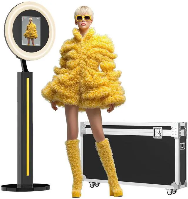 Main image of Portable iPad Photo Booth Compatible with Any iPad, 2 Months ChackTok VIP, Selfie Photo Booth with Adjustable Ring Light and Flight Case,RGB Music Sync Light, for Weddings, Parties, Events