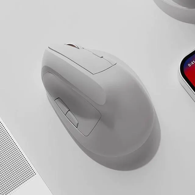 Alt view image 3 of 5 - MODIDSTU Ergonomic Vertical Mouse Wireless, Rechargeable Ergo Mouse for Carpal Tunnel Relief, 3200DPI Adjustable, 6 Buttons for PC/Laptop/Mac/Windows (Off White)