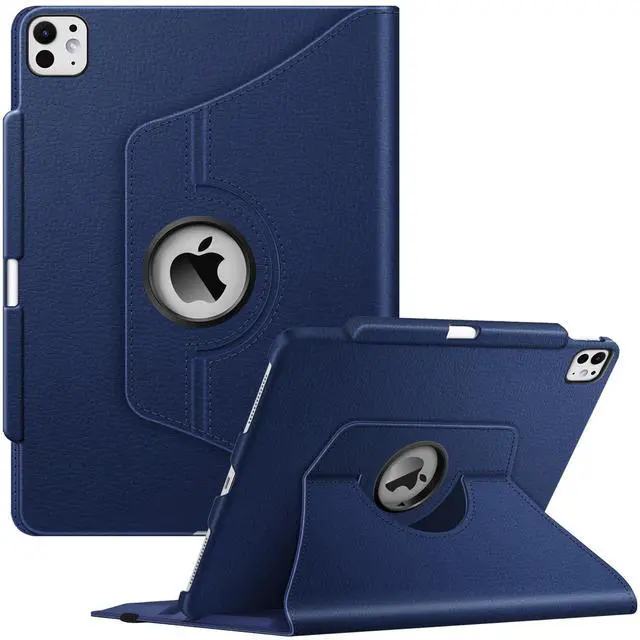 Main image of Fintie Rotating Case for iPad Pro 13-inch (M5) 2025 / (M4) 2024 with Pencil Holder - 360 Degree Swiveling Protective Stand Cover with Auto Wake/Sleep, Navy