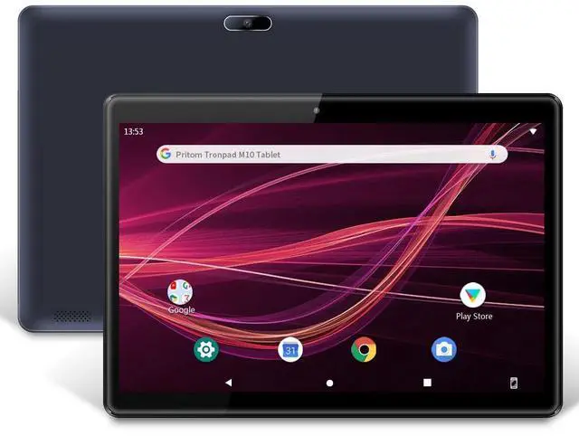 Main image of 10 inch Tablet, Android 10 Tablets 32GB Pad for Adult, Quad-Core Processor, HD IPS Screen, Dual Camera, Built in WiFi, Bluetooth, 6000mAh Battery