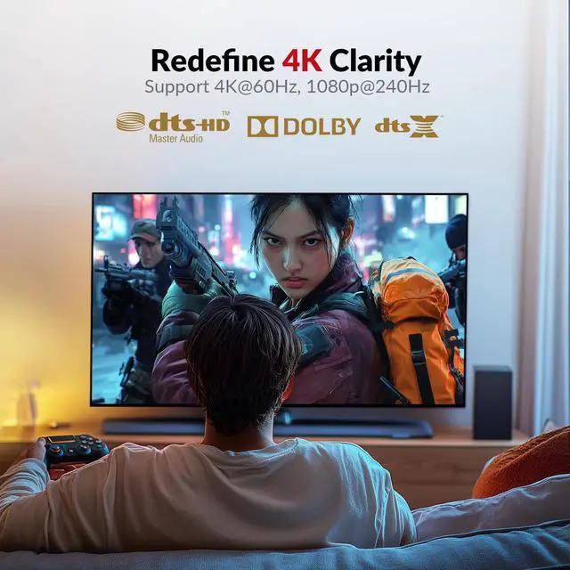 Alt view image 5 of 5 - AV Access 4K DisplayPort 1.2a KVM Extender DP Over Ethernet HDBaseT 3.0 PoE, Uncompressed 4K Transmission up to 100m/330ft, 144-240Hz, 4*USB 2.0 Ports, 2-Way Audio, Zero Latency (4KEX100-DP-Pro)