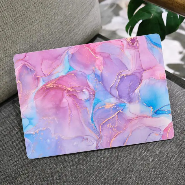 Alt view image 5 of 5 - MEEgoodo for MacBook Air 13 inch Case 2021 2020 2019 2018 Released A2337 M1 A2179 A1932 with Touch ID, Plastic Hard Shell & Keyboard Cover Compatible with MacBook Air Case 13.3, Pink Marble Texture