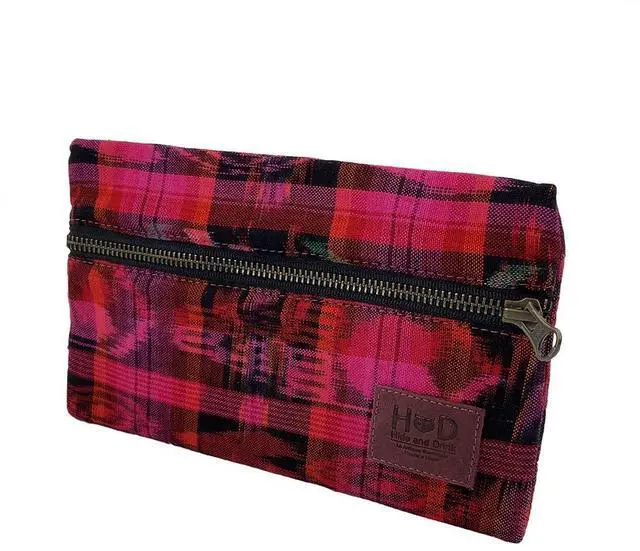 Alt view image 3 of 5 - Hide & Drink, All Purpose Utility & Charger Case Handmade from Artisan Canvas - Tropical Fuchsia