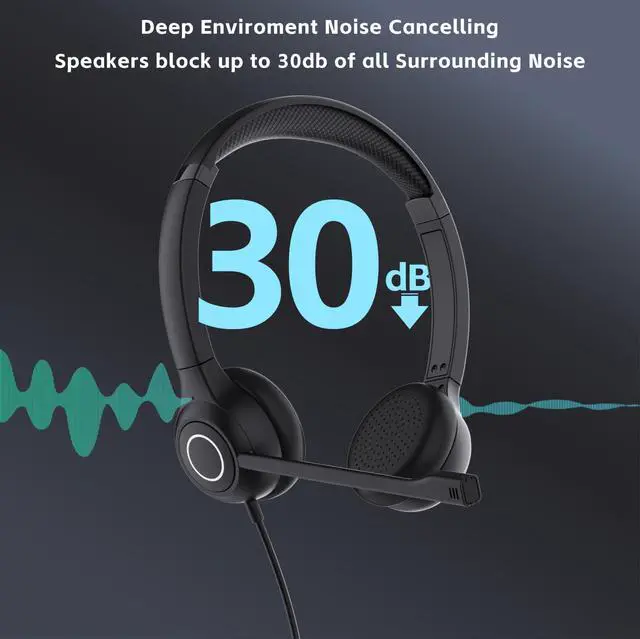 Alt view image 2 of 5 - TruVoice Voicepro 80 Premium Headset and Webcam Bundle (Includes Double Ear USB Headset and 1080P Webcam) All-in-One Combination