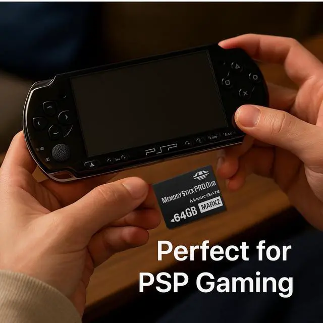 Alt view image 4 of 5 - Ekoomar Original 64GB Memory Stick Pro Duo MARK2 - Compatible with PSP1000/2000/3000, DSLR Burst Shooting, MagicGate | High-Speed Read/Write Memory Stick Duo Card for PSP Memory Stick & Cameras