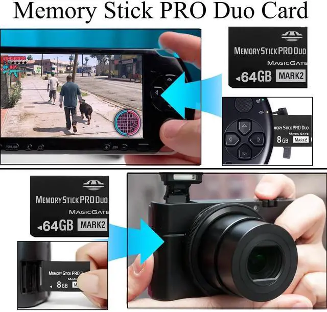 Alt view image 5 of 5 - Ekoomar Original 64GB Memory Stick Pro Duo MARK2 - Compatible with PSP1000/2000/3000, DSLR Burst Shooting, MagicGate | High-Speed Read/Write Memory Stick Duo Card for PSP Memory Stick & Cameras