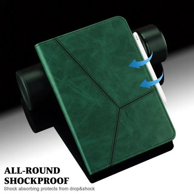 Alt view image 3 of 5 - ALILANG for iPad Pro 13 Inch Case 2024 M4 (7th Generation) with Pen Holder,Multi-View Lightweight Flip Wallet PU Leather Tablet Cover with Stand,Supports Apple Pencil Pro and Pencil (USB-C) -Green