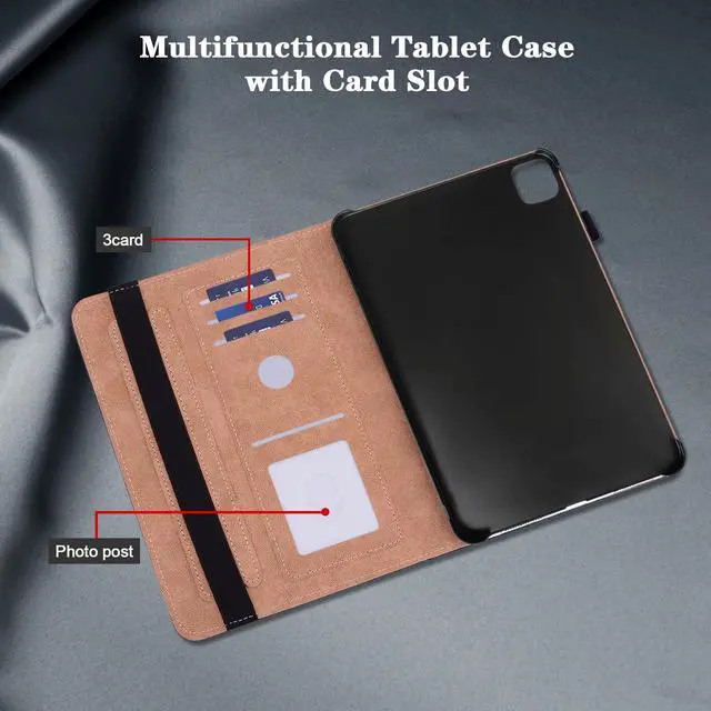 Alt view image 4 of 5 - ALILANG for iPad Pro 13 Inch Case 2024 M4 (7th Generation) with Pen Holder,Multi-View Lightweight Flip Wallet PU Leather Tablet Cover with Stand,Supports Apple Pencil Pro and Pencil (USB-C) -Green