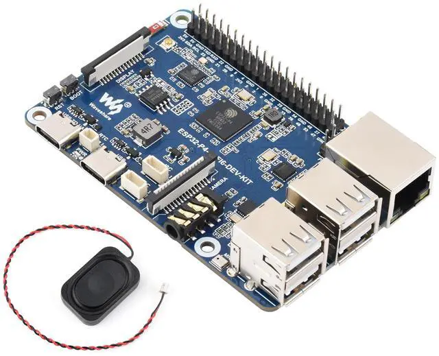 Main image of AI ESP32-P4-WIFI6-DEV-KIT Development Board, Based On ESP32-P4 and ESP32-C6, Supports Wi-Fi 6 and Bluetooth 5 / BLE 5, Rich Human-Machine Interfaces, Supports AI Speech Interaction, with Speaker