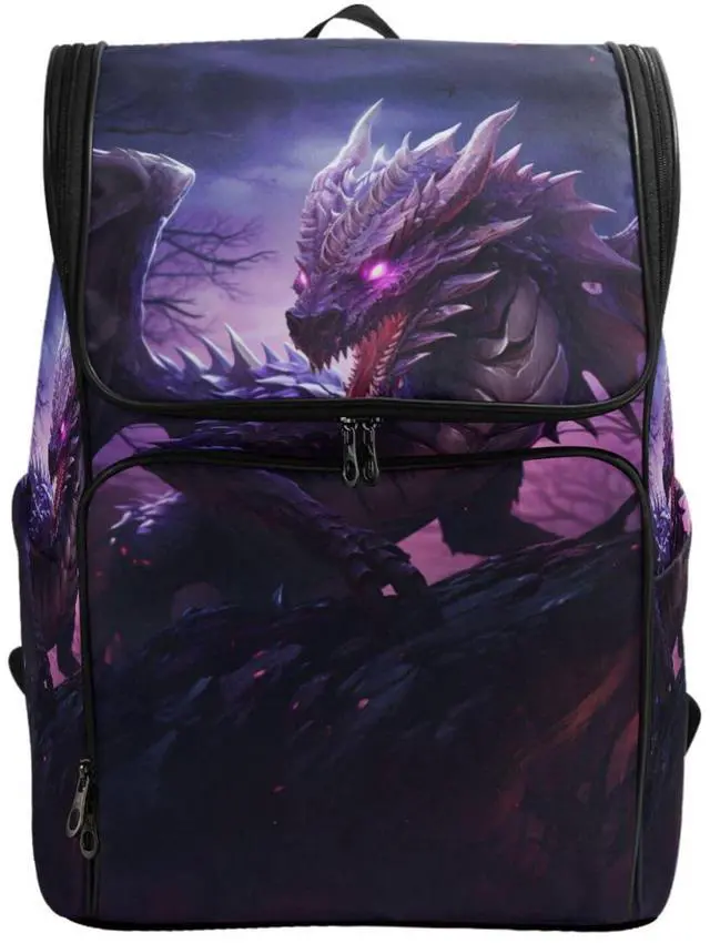Main image of ALAZA Large Travel Laptop Backpack Magical Purple Dragon in Wild Rucksack Women Men Business Office Back Pack Daily Commute Backpacks,Water Resistant College Computer Bag,19"