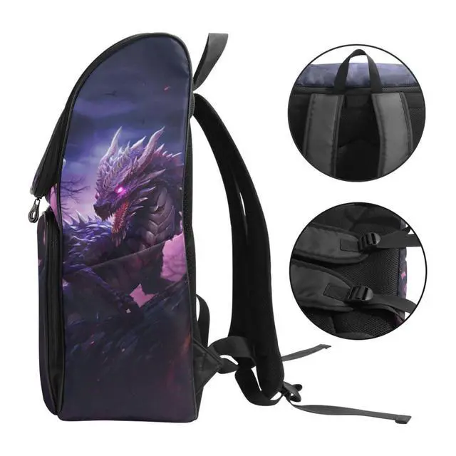 Alt view image 3 of 5 - ALAZA Large Travel Laptop Backpack Magical Purple Dragon in Wild Rucksack Women Men Business Office Back Pack Daily Commute Backpacks,Water Resistant College Computer Bag,19"