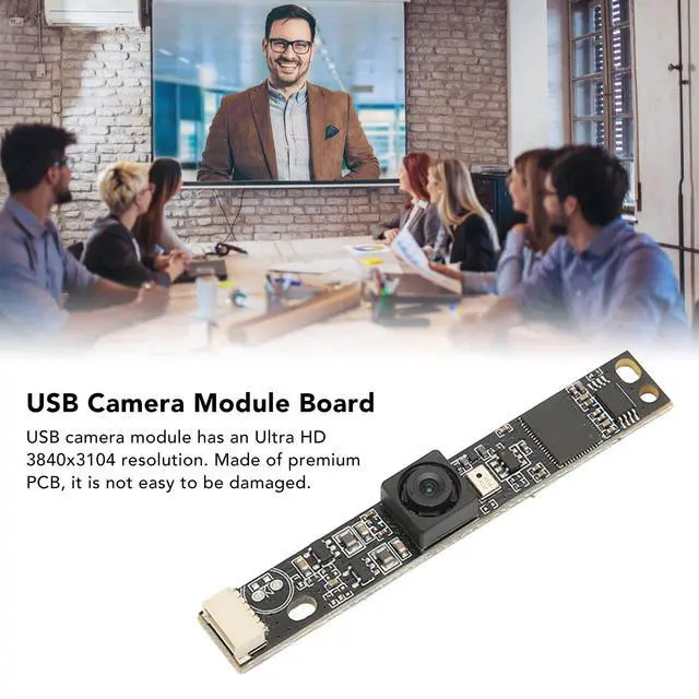 Alt view image 2 of 5 - USB Camera Module, 12MP 4K No Distortion Lens Auto Focus Camera Module, 123° Wide Angle Mini UVC USB Webcam Board for Linux OS