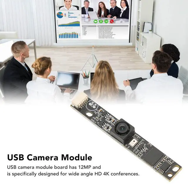 Alt view image 3 of 5 - USB Camera Module, 12MP 4K No Distortion Lens Auto Focus Camera Module, 123° Wide Angle Mini UVC USB Webcam Board for Linux OS