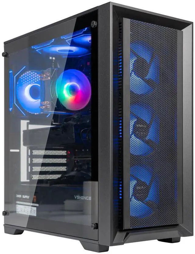 Alt view image 3 of 5 - Evounic High-Performance ARGB Gaming PC  i5-11th GEN up to 4.4GHz, GTX 1080 Ti 11GB, 32GB DDR4 RAM, 1TB NVMe SSD, 650W PSU, Wi-Fi 6, Bluetooth 5.2, 6× ARGB Cooling Fans, Windows 11 Pro Desktop