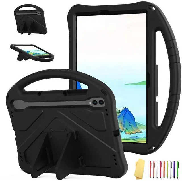 Main image of UUcovers Kids Case for Samsung Galaxy Tab S9 FE 5G 10.9 Inch/Tab S9 11 Inch 2023 & Tab S8/Tab S7 11" 2022/2020 (SM-X510/X710/X700/T870) with S-Pen Holder/Stand/Handle Soft EVA Shockproof Cover, Black