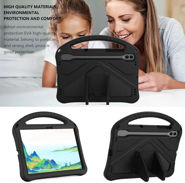 Alt view image 4 of 5 - UUcovers Kids Case for Samsung Galaxy Tab S9 FE 5G 10.9 Inch/Tab S9 11 Inch 2023 & Tab S8/Tab S7 11" 2022/2020 (SM-X510/X710/X700/T870) with S-Pen Holder/Stand/Handle Soft EVA Shockproof Cover, Black