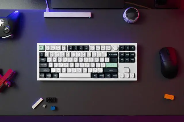 Alt view image 3 of 5 - Keychron Q3 HE QMK Wireless Custom Mechanical Keyboard with Knob, 2.4 GHz/Bluetooth/Wired 80% Layout Hot-Swappable Programmable RGB Backlit Gateron Magnetic Switches for Mac Windows, Shell White