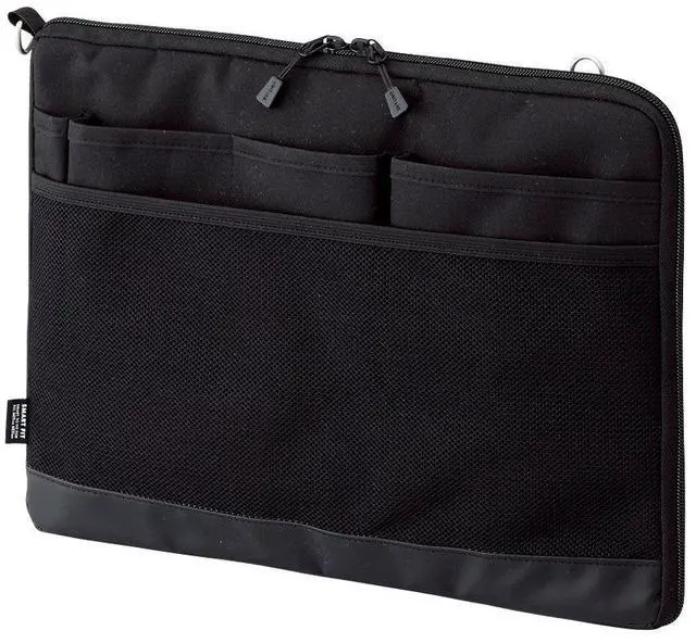 Main image of LIHIT LAB Laptop Sleeve, Water & Stain Repellent, Horizontal, 13.4" x 9.8", Black (A7681-24)