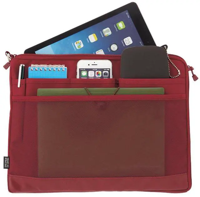 Alt view image 3 of 5 - LIHIT LAB Laptop Sleeve, Water & Stain Repellent, Horizontal, 13.4" x 9.8", Black (A7681-24)