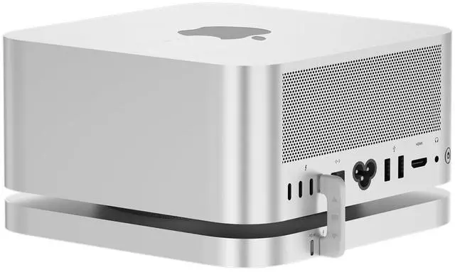 Main image of BEELINK EX Mate Studio Stand-A 80Gbps SSD Expansion Dock for Mac Studio  Aluminum Alloy Stand with Dual PCIex2 M.2 Slots (16TB max), 80 Gbps USB-C & PD 3.0 Port  Frost Silver