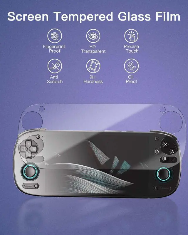 Alt view image 2 of 5 - YAJOJO 2 pack Screen Protector for Retroid Pocket 5 Handheld Game Console, 9H Hardness Tempered Glass for Retroid Pocket 5,Anti-Scratch, Bubble Free, HD Clarity