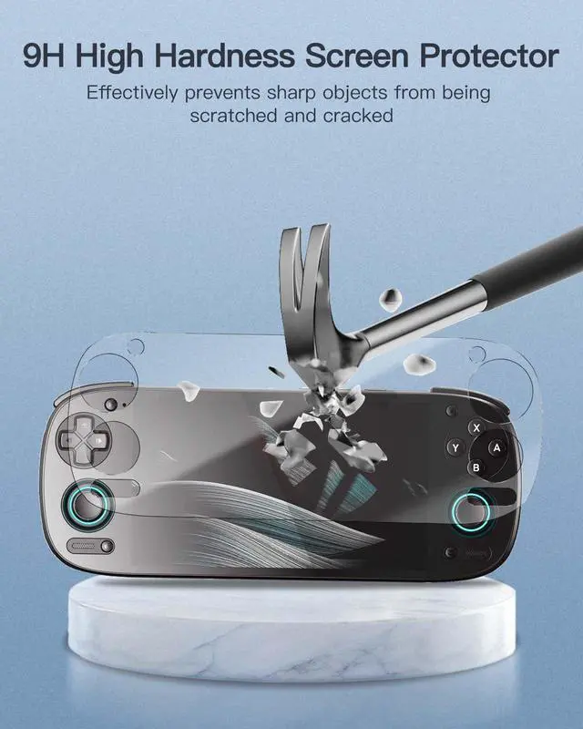 Alt view image 4 of 5 - YAJOJO 2 pack Screen Protector for Retroid Pocket 5 Handheld Game Console, 9H Hardness Tempered Glass for Retroid Pocket 5,Anti-Scratch, Bubble Free, HD Clarity