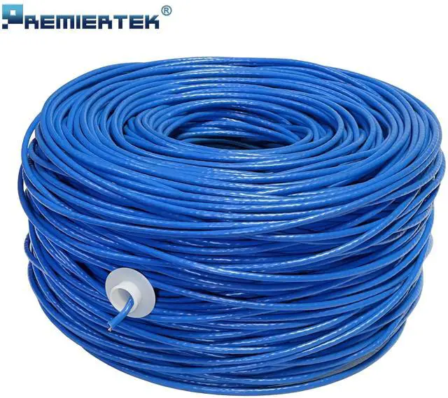 Alt view image 5 of 5 - Premiertek 1000Ft Cat6 23AWG 550MHz Solid 100% Bare Pure Copper UTP Solid 4-Pairs Network Ethernet LAN Cable Bulk Blue (CAT6-BC-1KFT-BL)