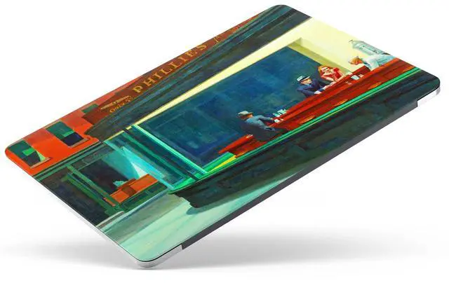 Alt view image 3 of 5 - Berkin Arts Compatible with MacBook Pro 13 inch Cover, 2022-2016 Release A1706/A1989/A2159 with Keyboard Cover & Screen Protector American Scene Painting (Nighthawks by Hopper)