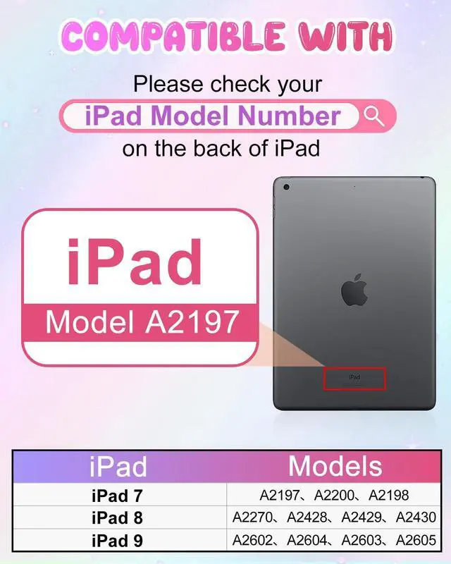 Alt view image 2 of 5 - LISEVO for iPad 9th/8th/7th Generation Case - for Girls Cute Girly Kawaii 3D Cartoon Design with Rotating Stand Handle & Shoulder Strap Silicone Cases for iPad 7/8/9th Gen 2019 2020 2021 10.2 Inch